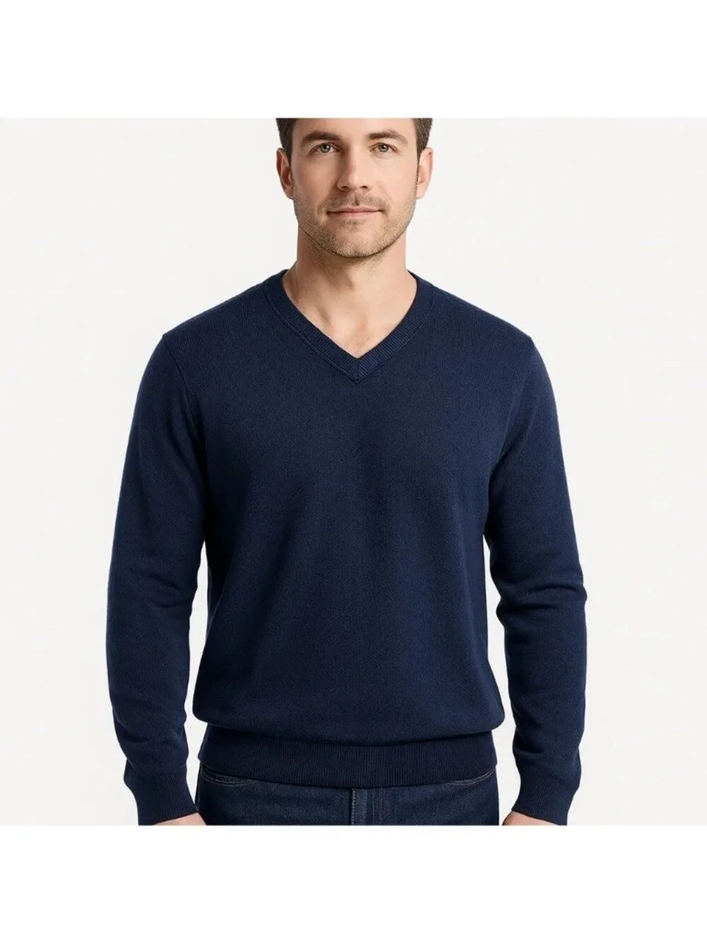 Jos. A. Bank Men's Navy V-Neck Sweater